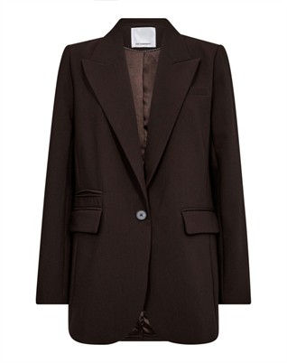 Vola CC Single Oversize Blazer - Dark Brown